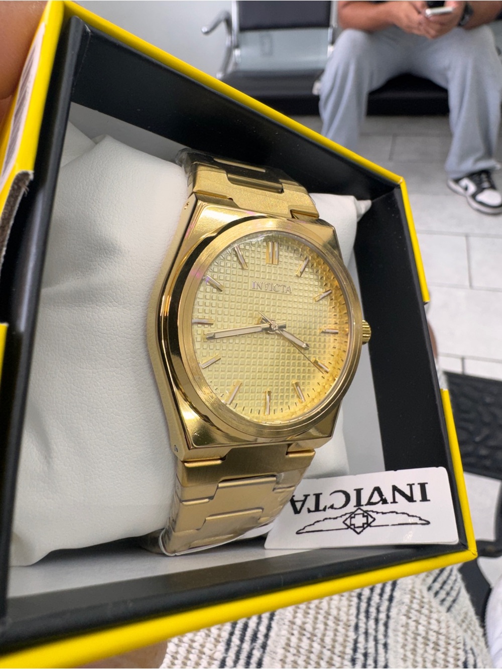 Invicta Gold-Tone Men's Bracelet Watch with Textured Dial